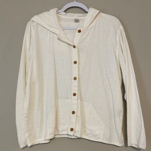 White button down with hoodie